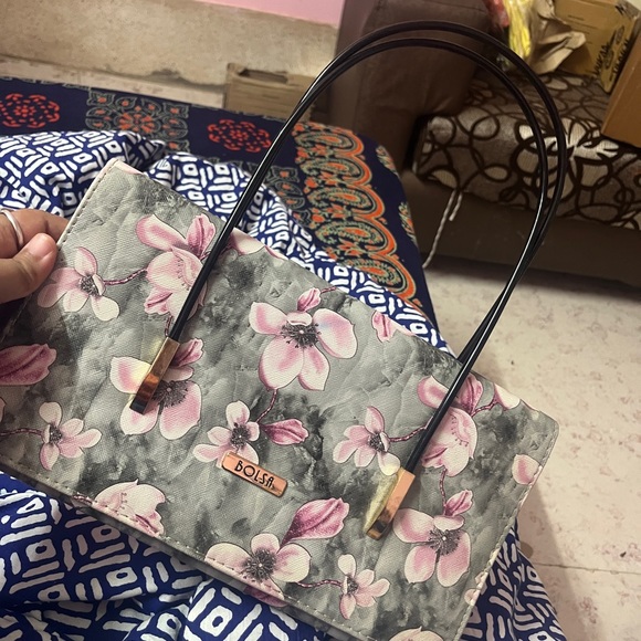 Bolsa floral print bag with soft wire handles ! - Picture 7 of 8